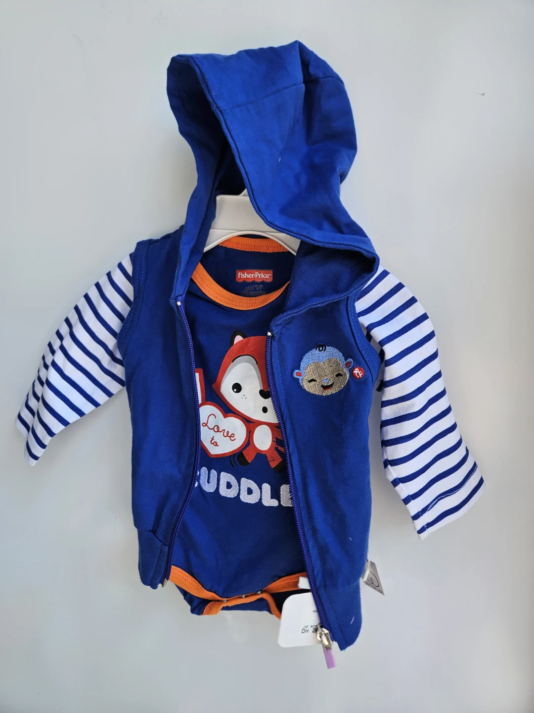 Fisher-Price Baby Boy Fox "Love to Cuddle" Onesie - 3/6 Months - photo 2