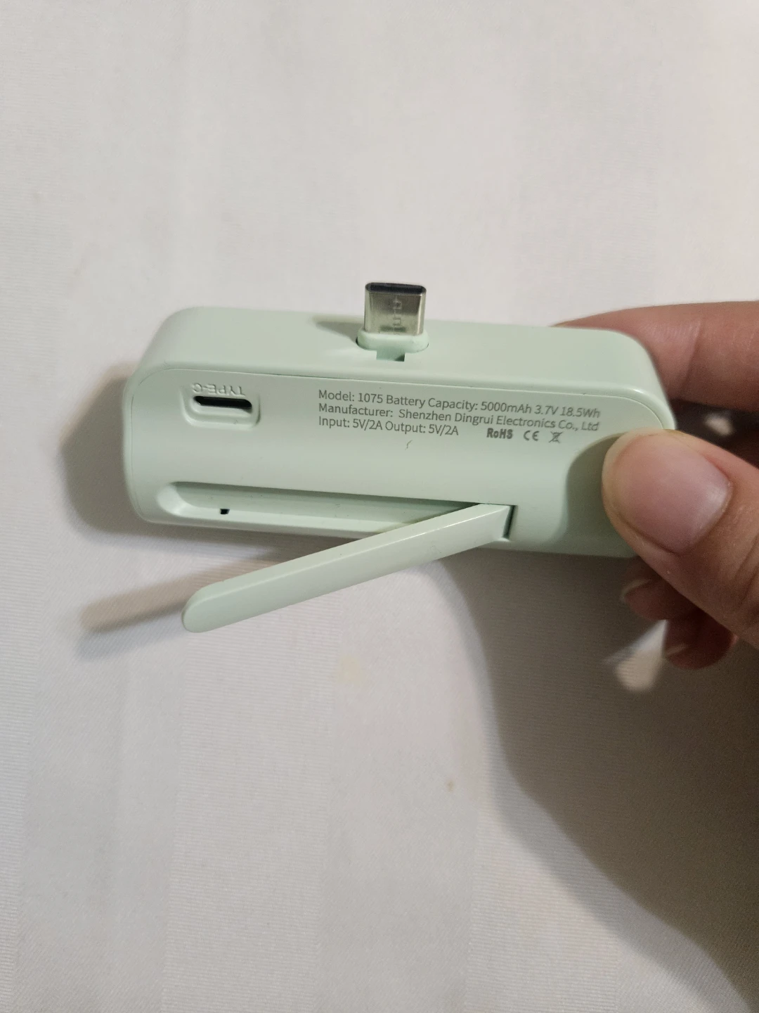 Mint Green 5000mAh USB-C Power Bank - photo 3