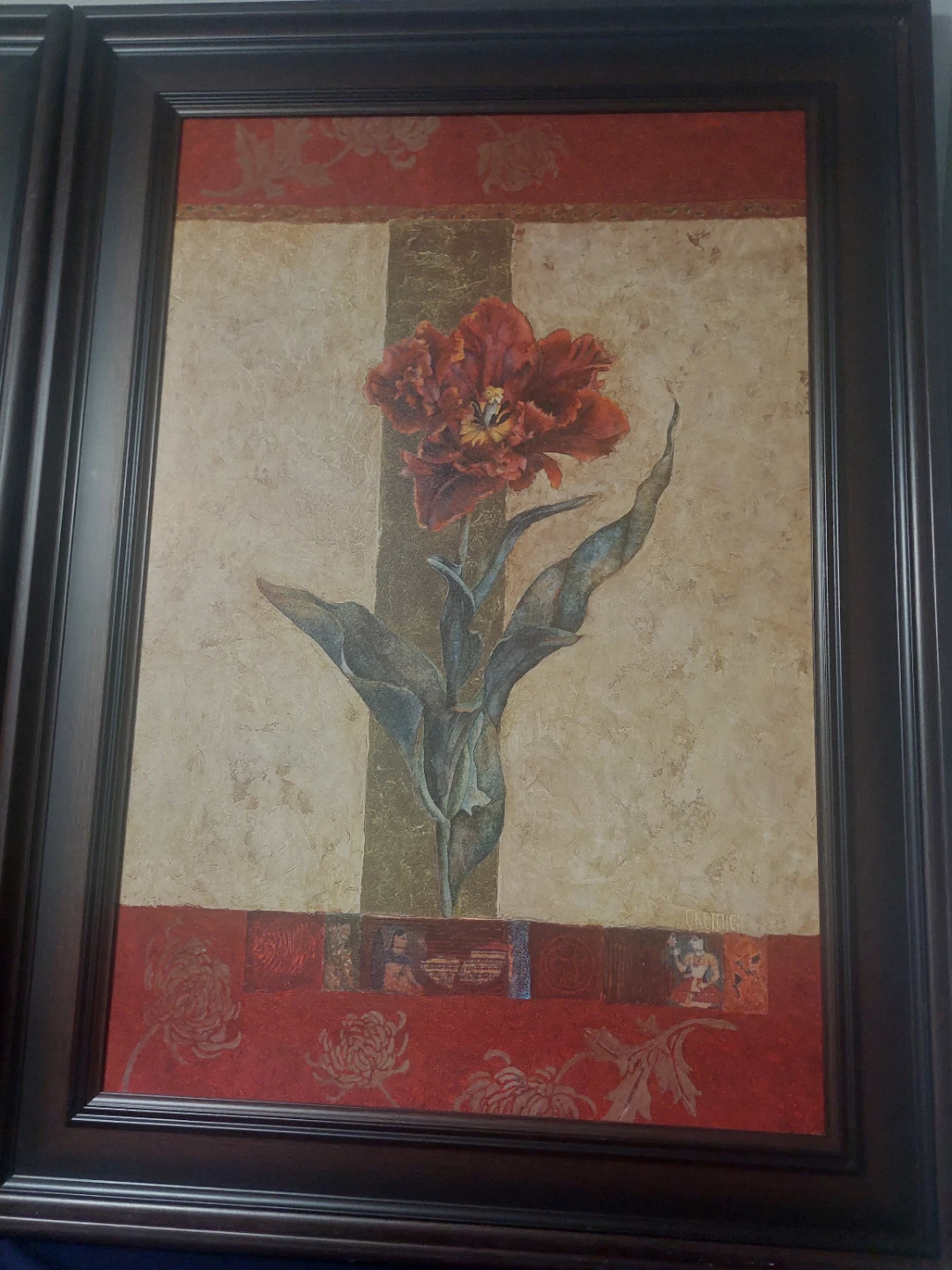 Set of 2 Framed Wall Art Prints - Bamboo and Floral - photo 3
