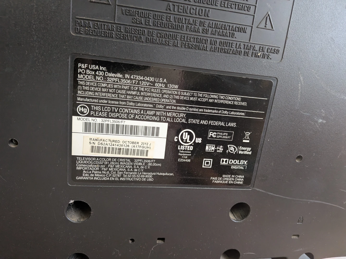 Philips 32" LCD TV - photo 3