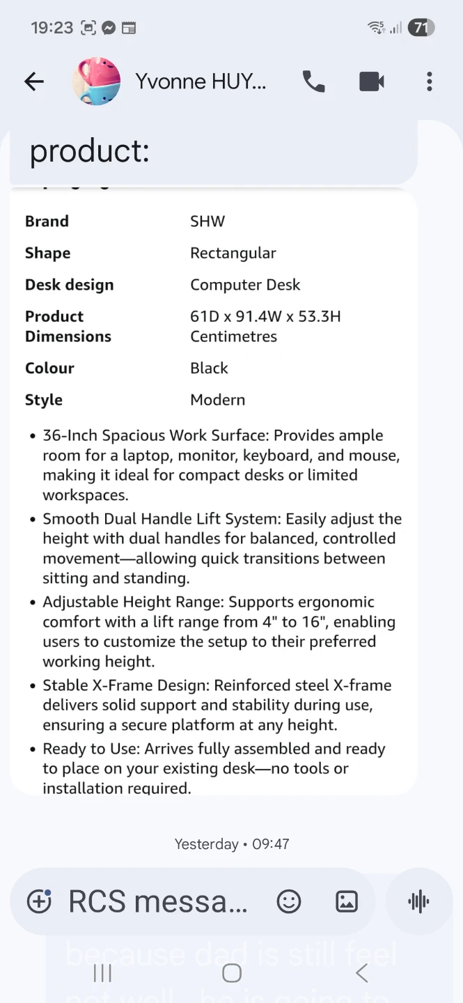 SHW 36-Inch Height Adjustable Standing Desk Converter like new - photo 2