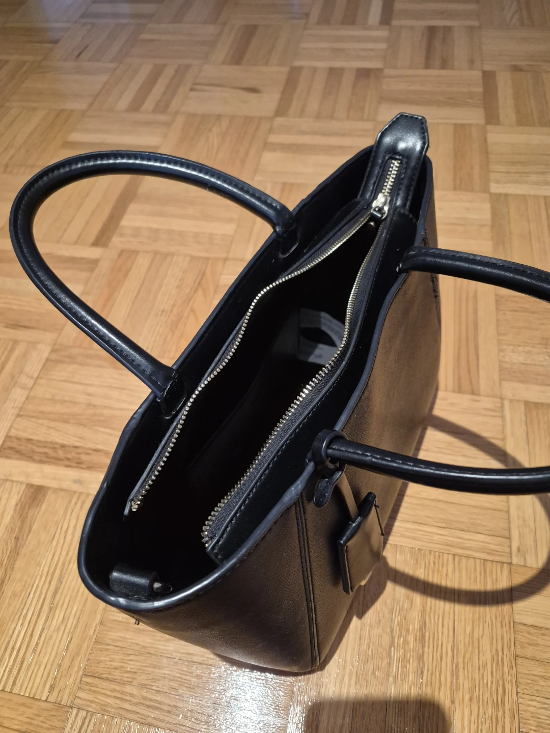 Zara Black  Leather Tote Bag - photo 4