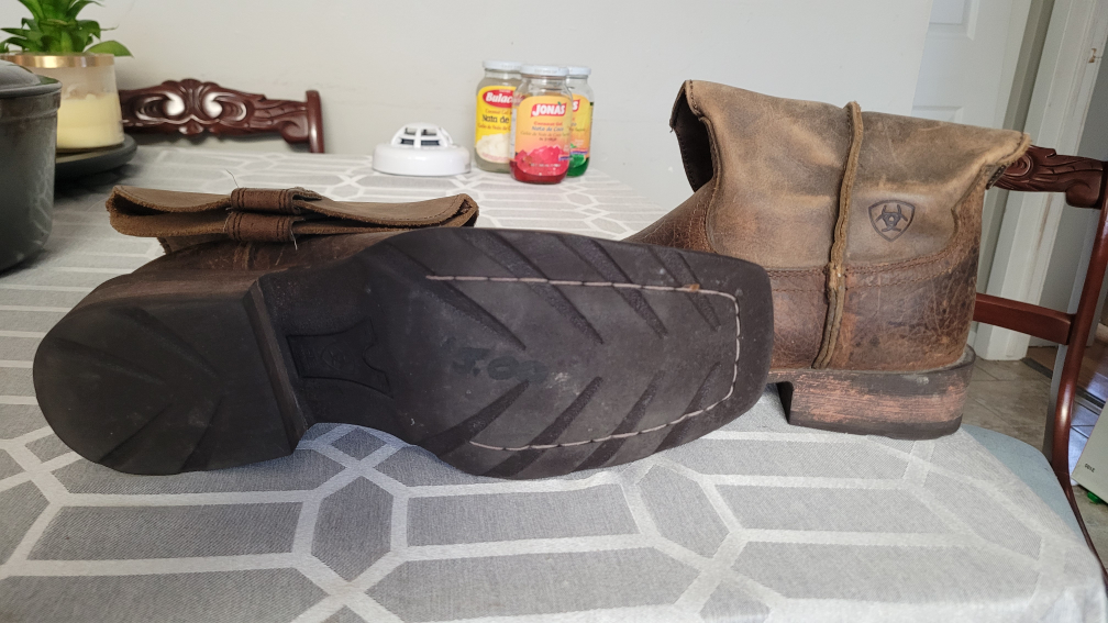 Ariat Brown Leather Square Toe Cowboy Boots Size 8 EE - photo 4