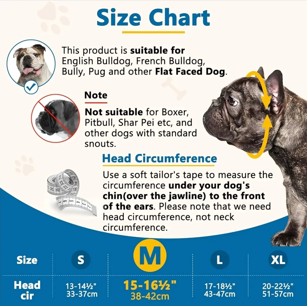 Barkless Short Snout Dog Muzzle - Grey, Size M - photo 2