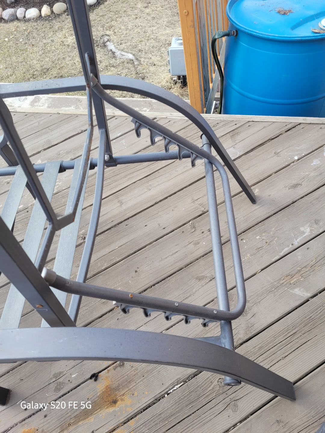 Grey Metal Chaise Lounge Chair🌱 - photo 2