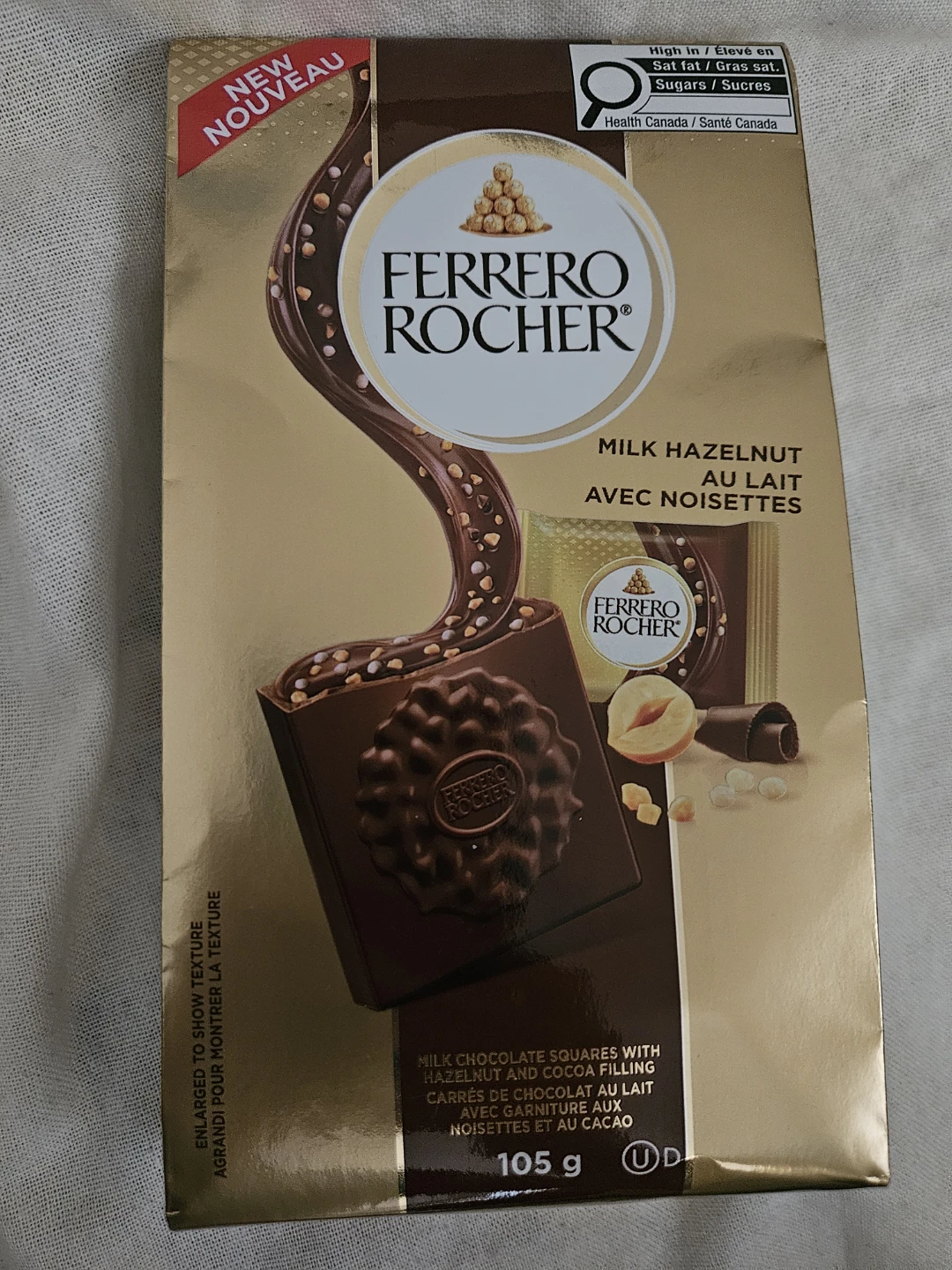 Ferrero Rocher Milk Hazelnut Chocolate Squares