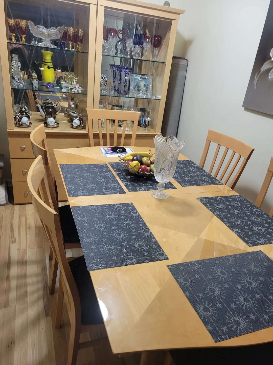 Dining Table with Chairs and China Cabinet - photo 2