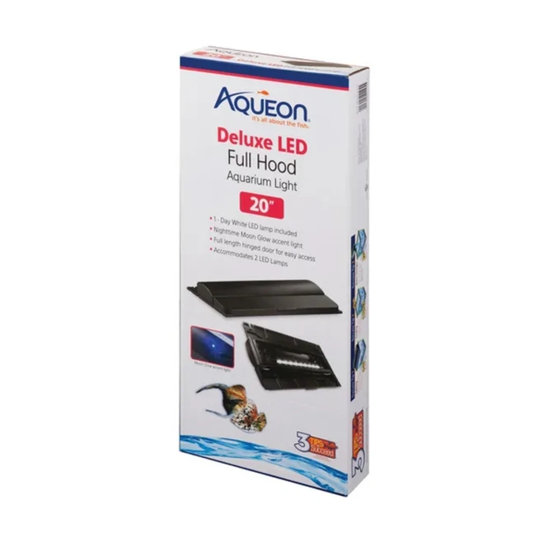 Aqueon LED Full Hood 20” Aquarium Light Fits 10 & 20 Gallon Tank