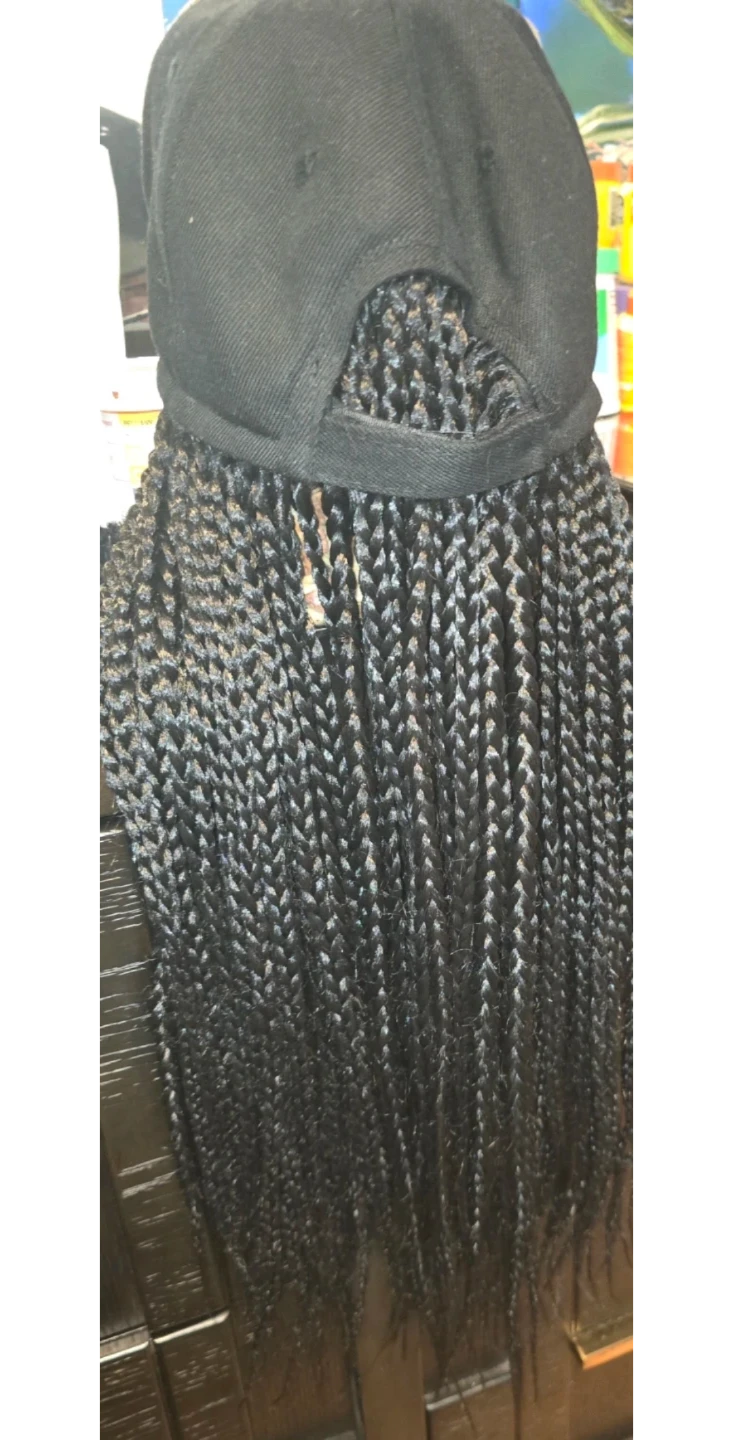 🥕Braided Baseball Cap Wig - Black - photo 4
