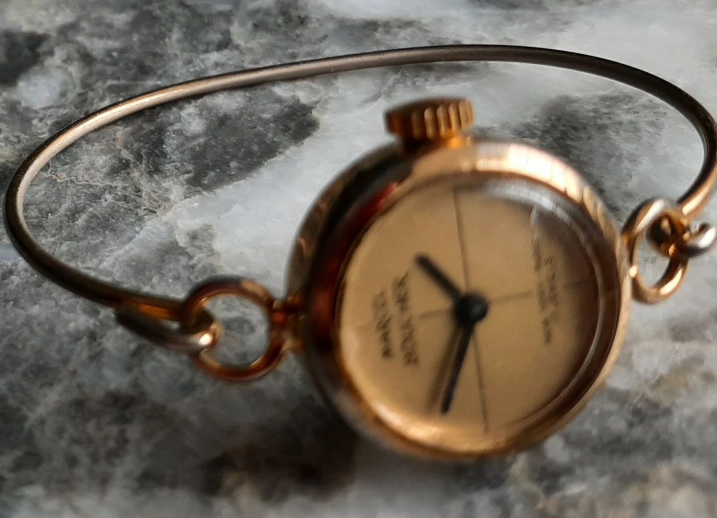 Marcel Boucher Gold Tone Bangle Watch