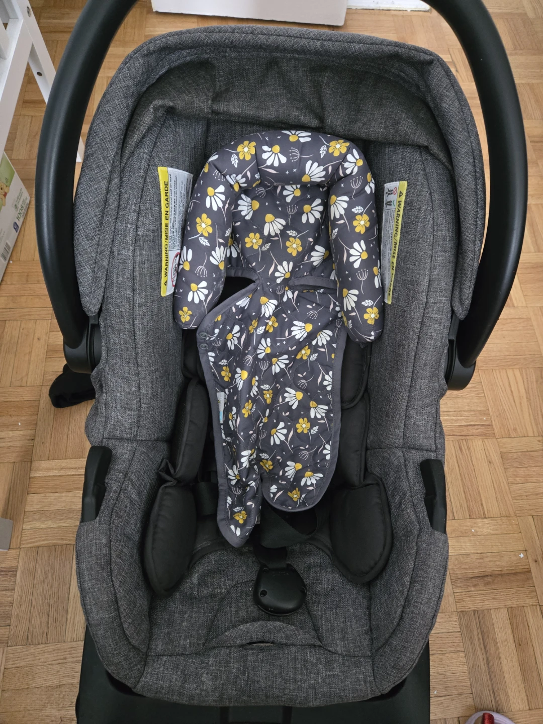Baby Car Seat Insert with Floral Pattern