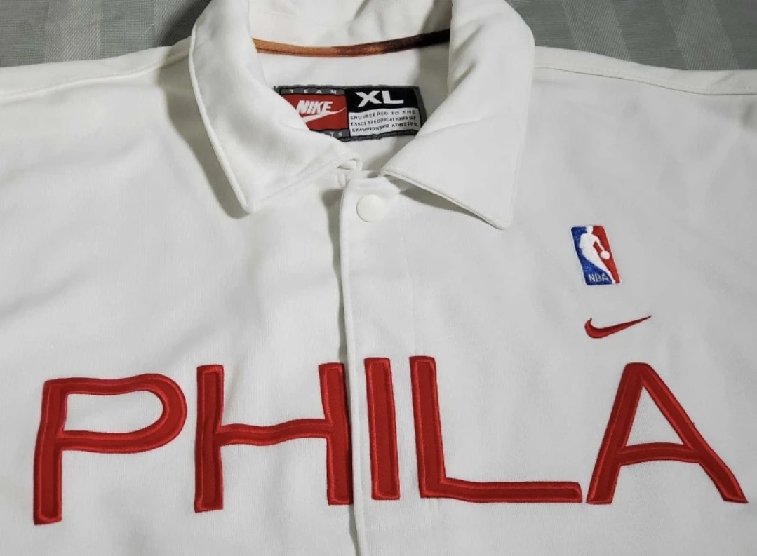 Early 2000's nike Philadelphia 76ers warm up jersey sz XL - photo 2