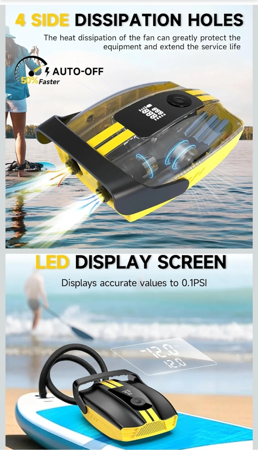 New 50PSI Paddle Board Pump Electric Portable, Sup Pump - photo 2