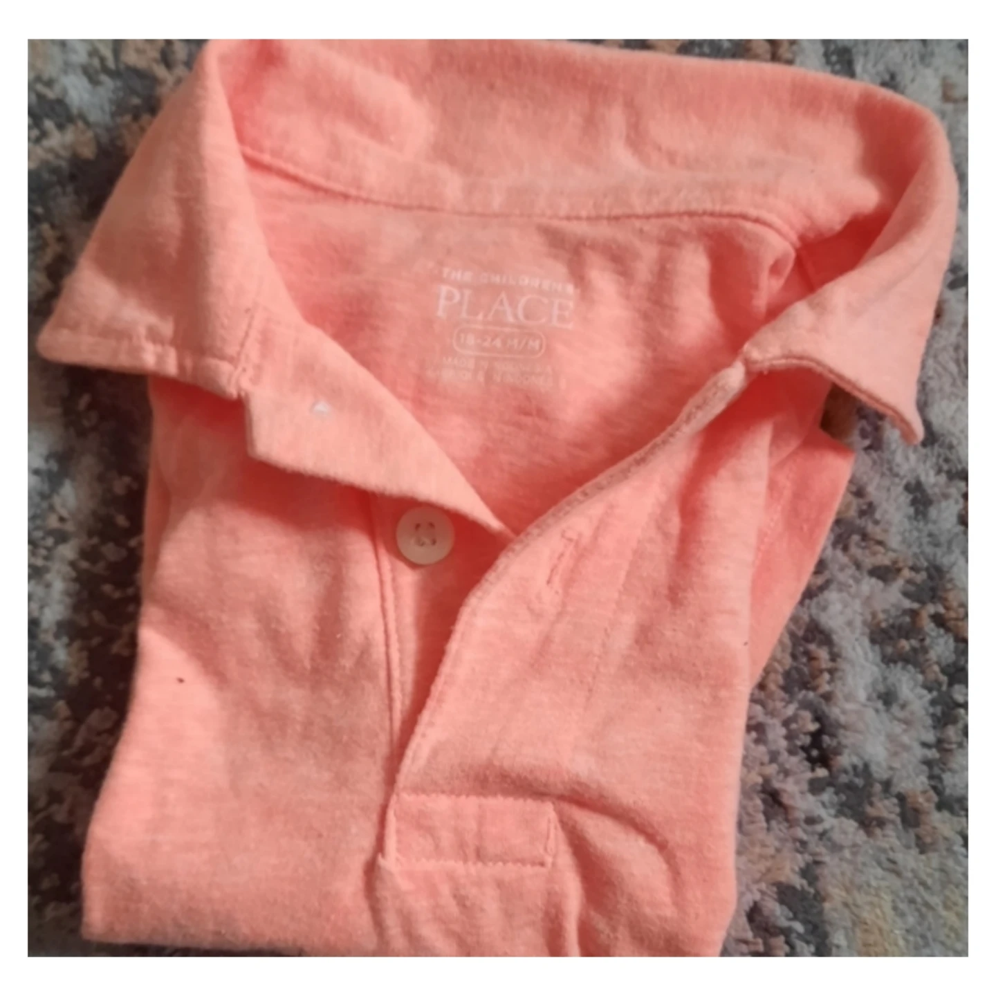 2pc The Children's Place Orange Polo Shirt / Old Navy Shorts - photo 3