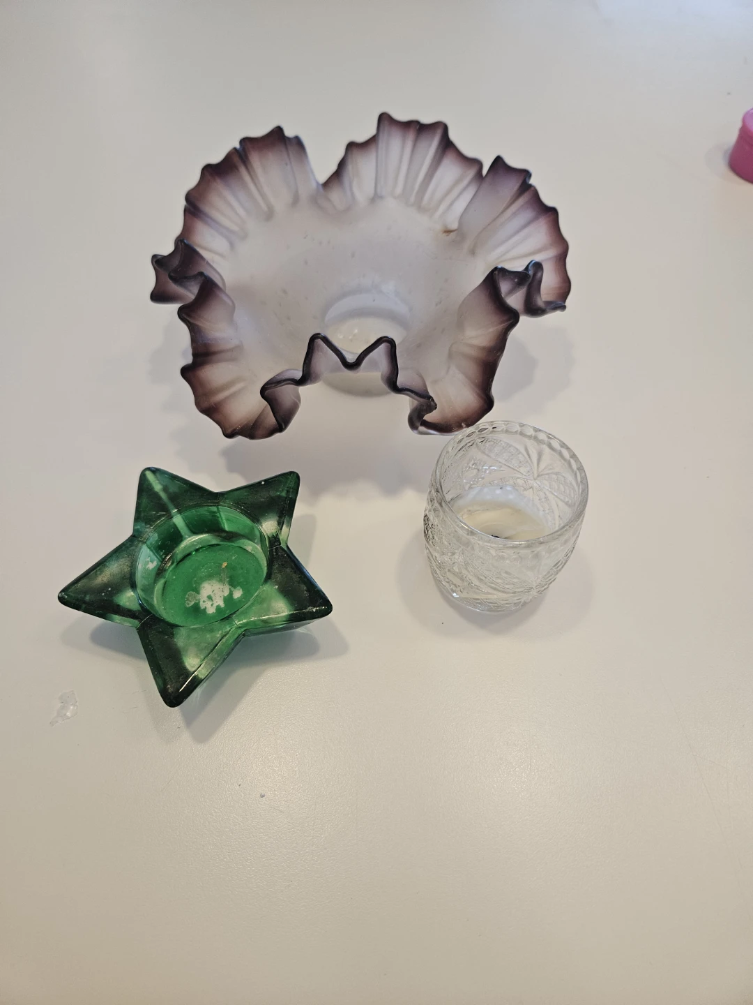 Glass candle holders