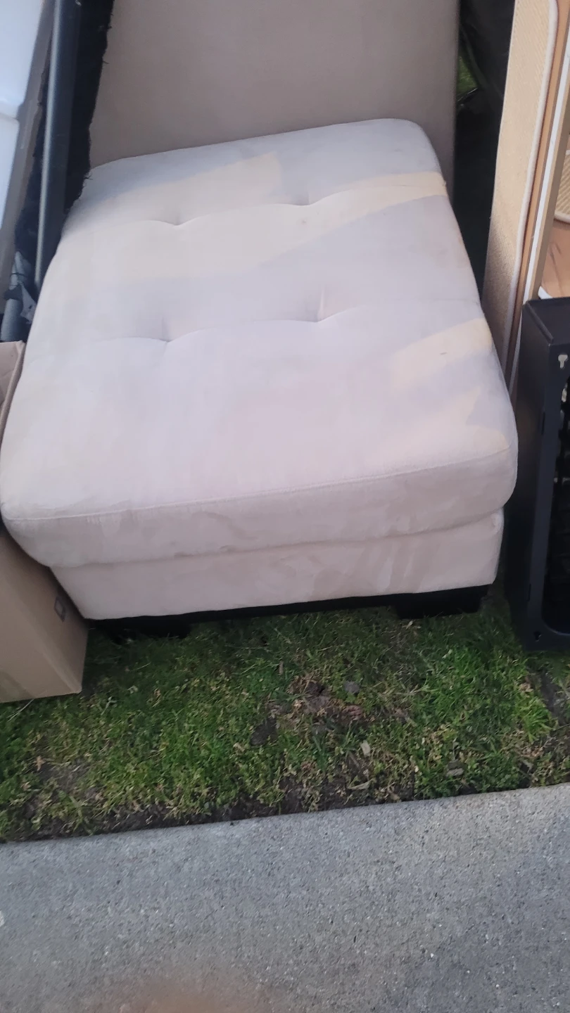 Beige Tufted Ottoman Footrest