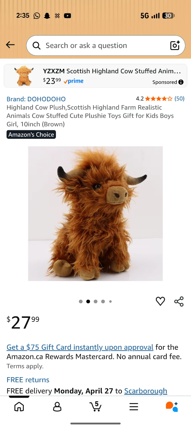 DOHODOOHO Highland Cow Plush - photo 4