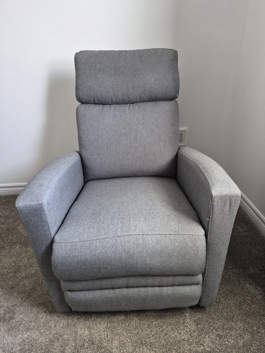 Glider/Recliner Chair (Dream on Me- Grey) - photo 3