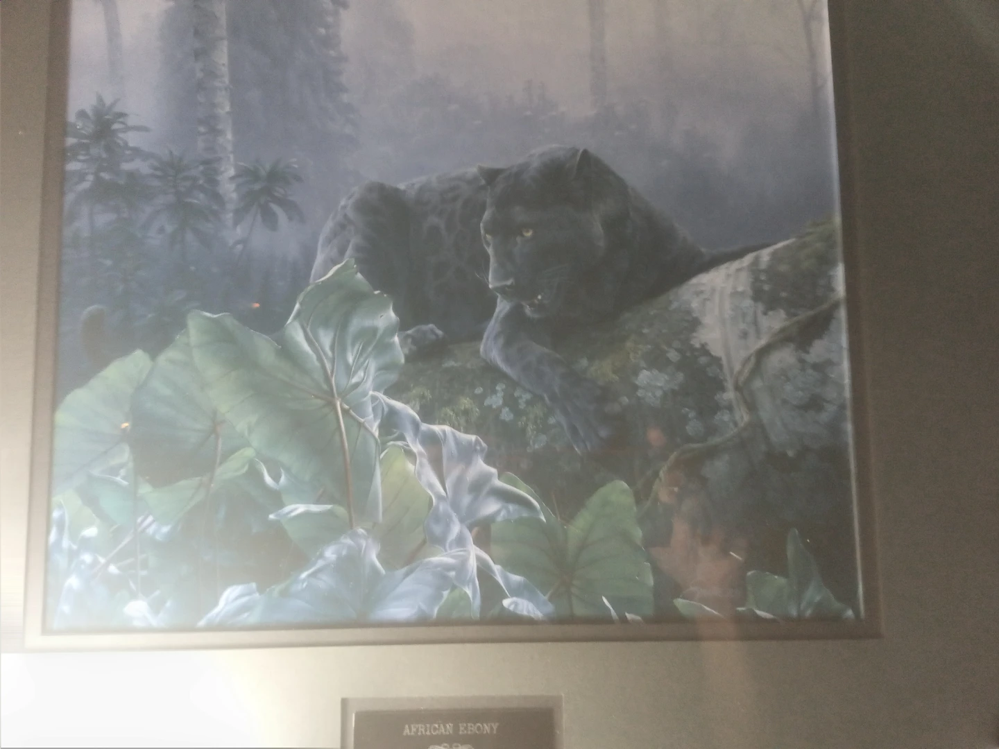 African Ebony Black Panther Framed Art