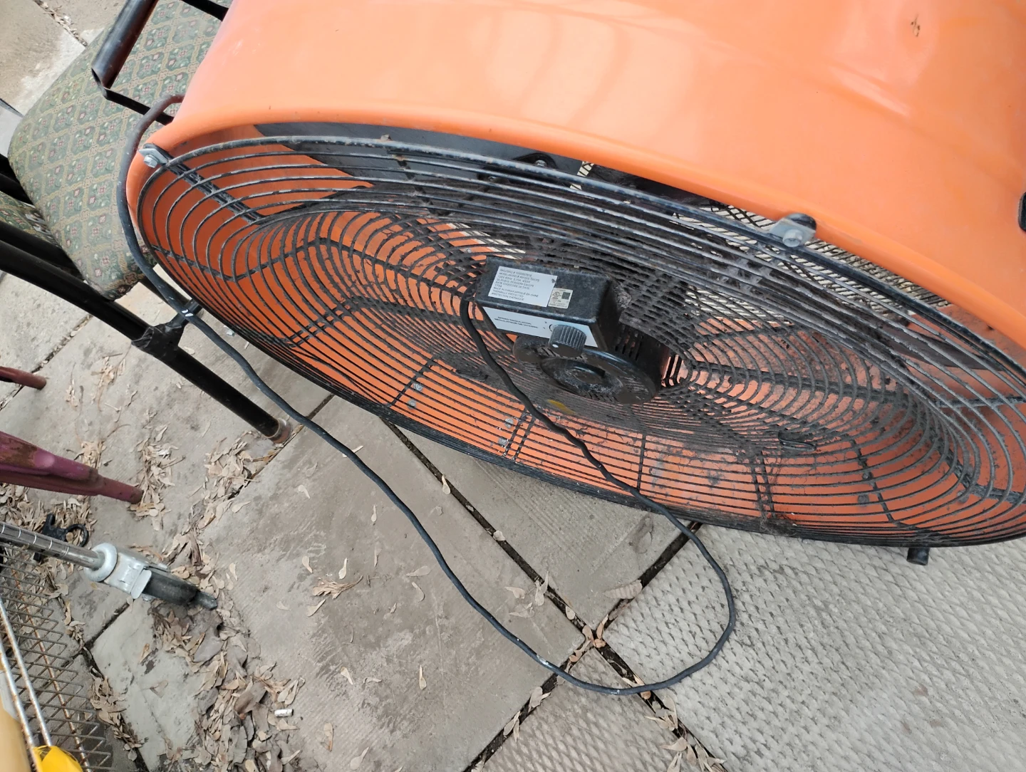 Orange Industrial Drum Fan - photo 3