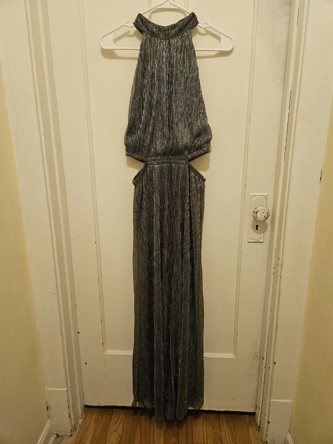 Fun & Flirt Metallic Maxi Dress