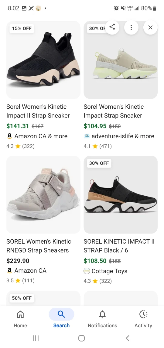 Sorel Women's Kinetic Impact II Strap Sneakers Beige - photo 3