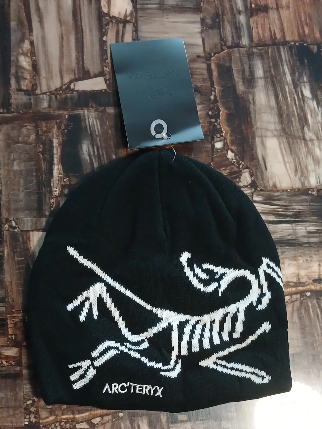 Arc'teryx Black Beanie with White Logo