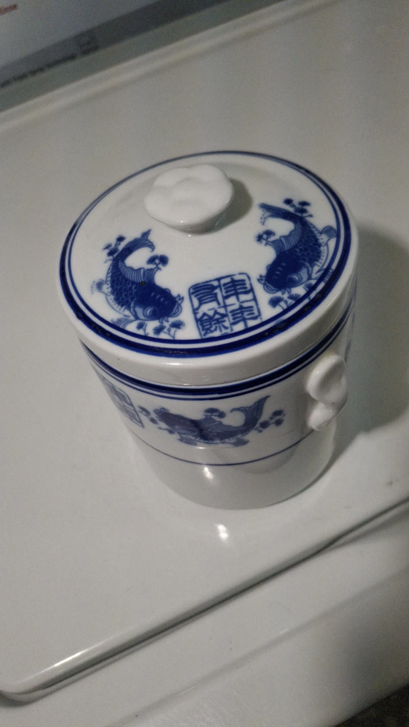 Lidded Container with Koi Fish Design 🐠🐡🫙