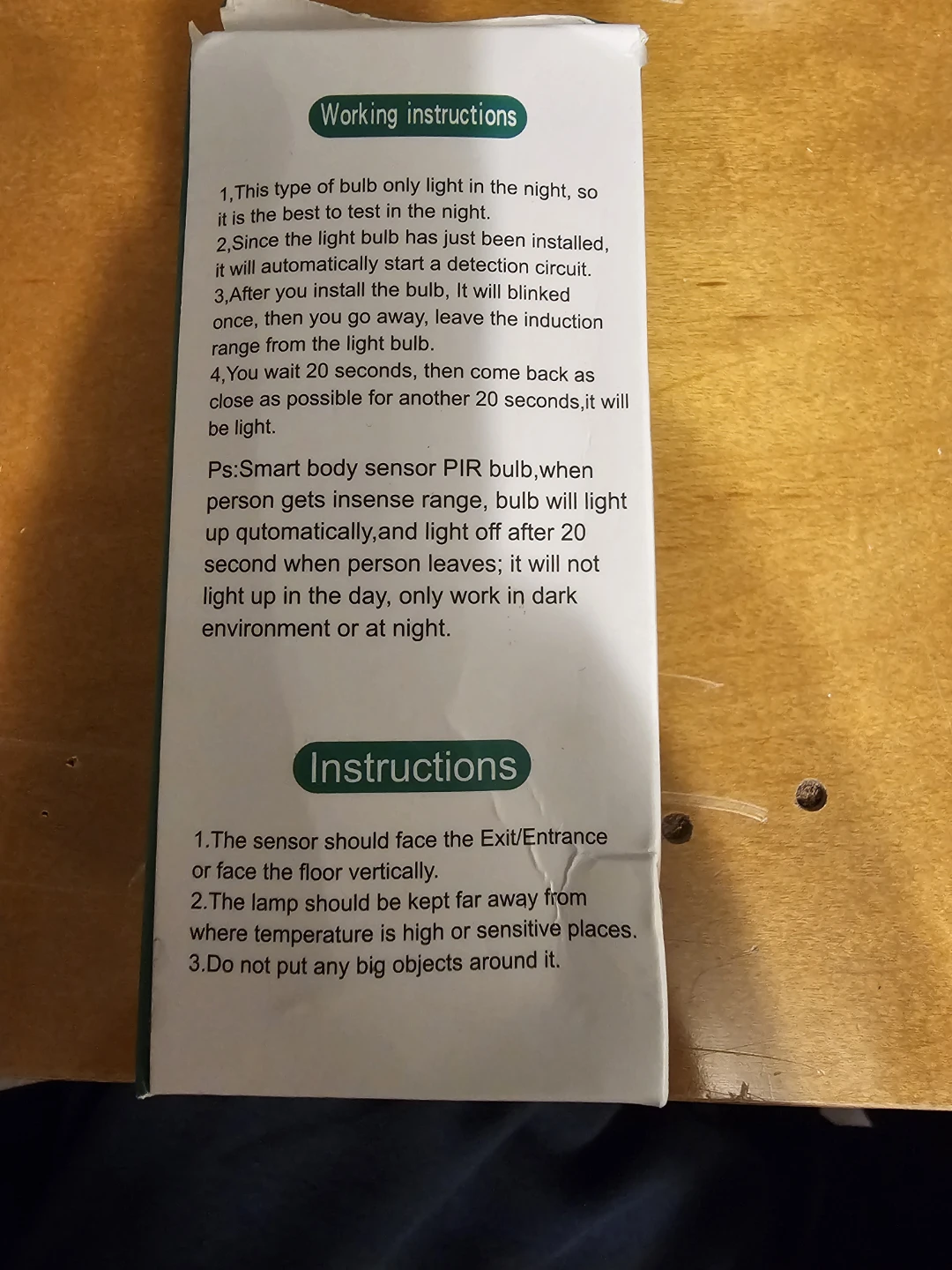 PIR Motion Sensor LED Bulb - photo 3