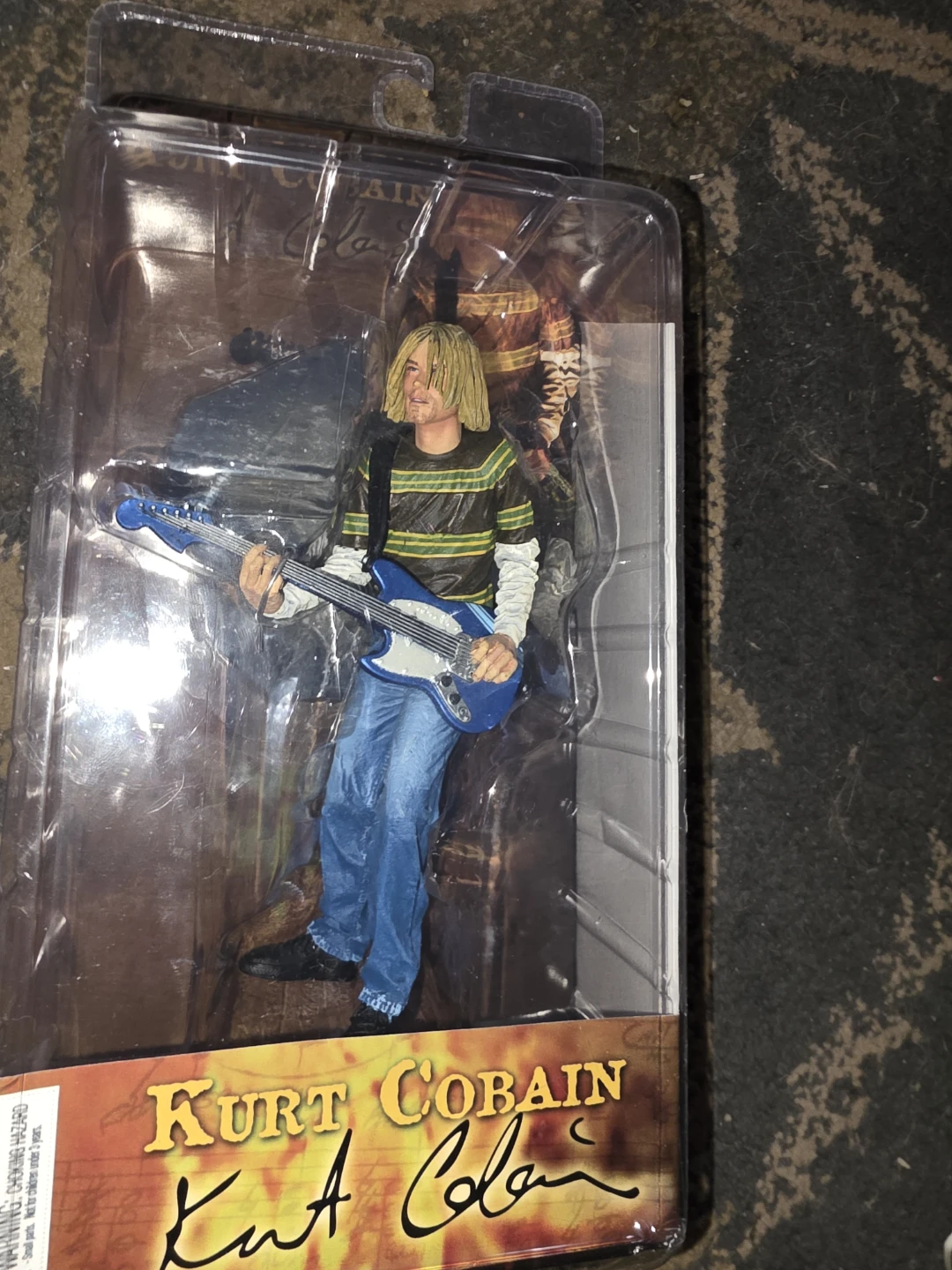 Kurt Cobain Action Figure with Fender Mustang Guitar