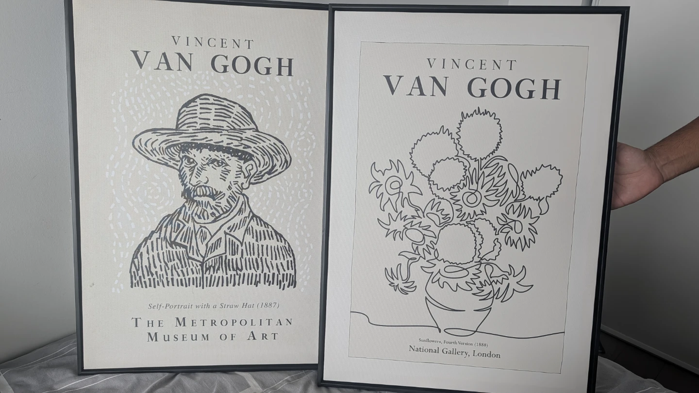 Vincent Van Gogh Prints - Self-Portrait & Sunflowers
