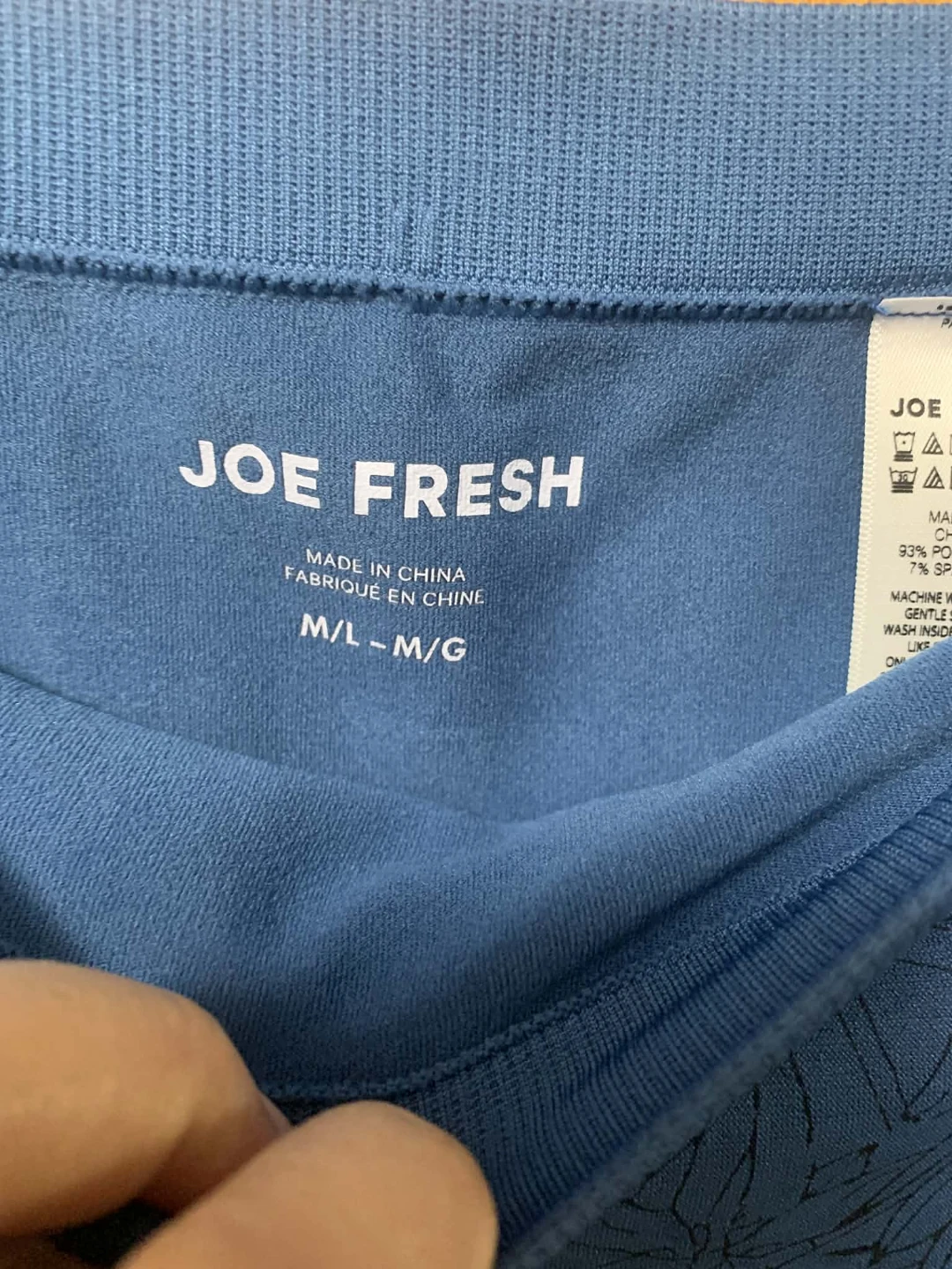 Joe Fresh Blue Floral Print Leggings Size M/L - photo 2