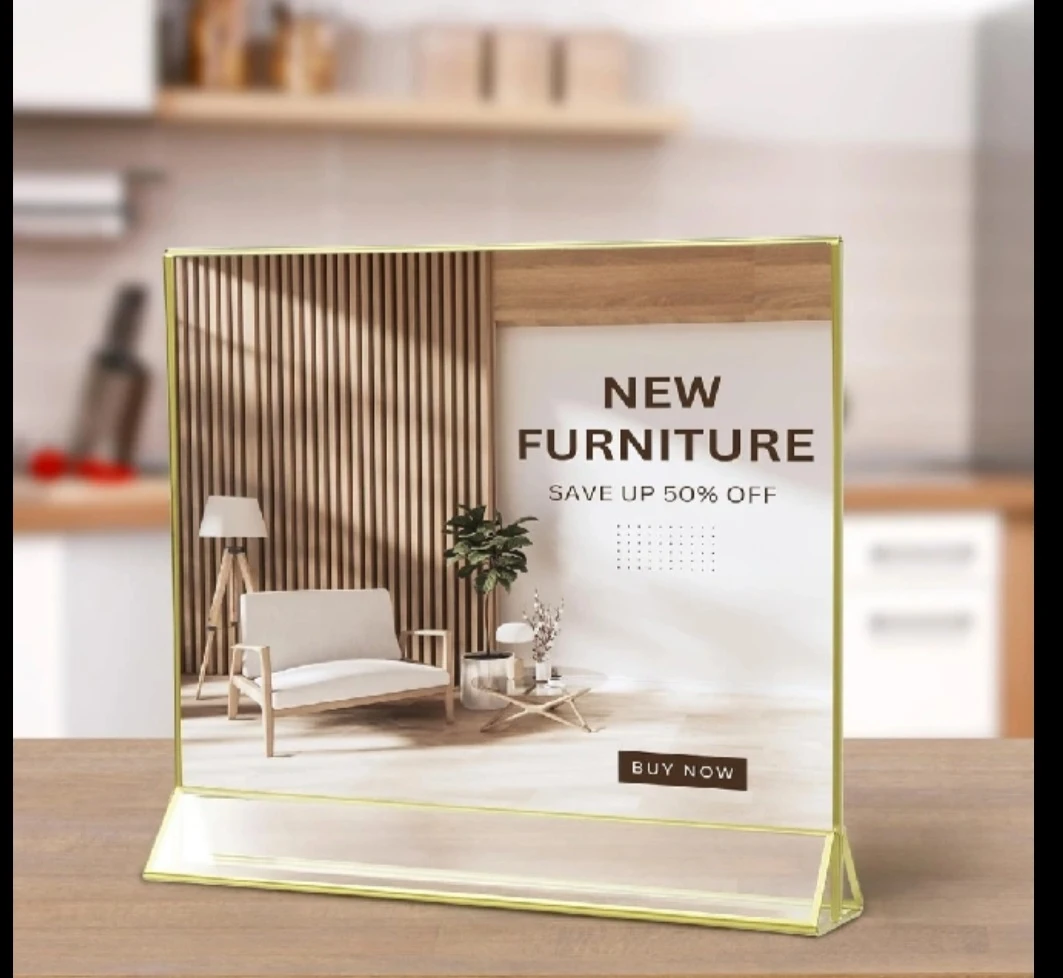 Uniqooo Acrylic Sign Holder 8.5 x 11 Inch - 4 Pack - photo 4