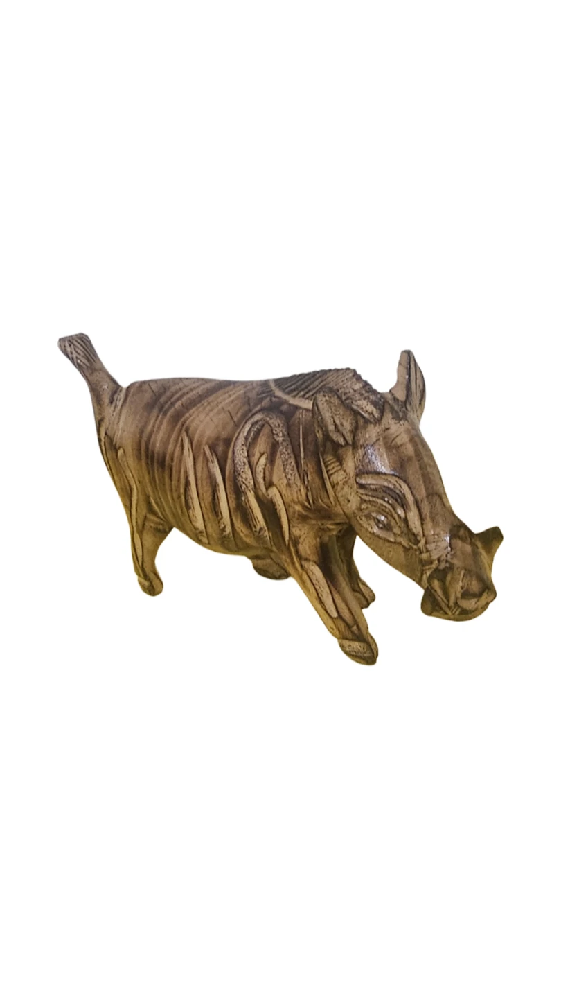 Carved Wooden Elephant Figurine - photo 4