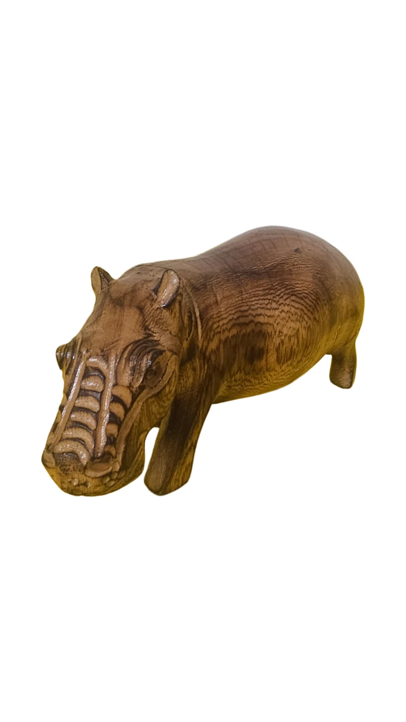 Carved Wooden Elephant Figurine - photo 5