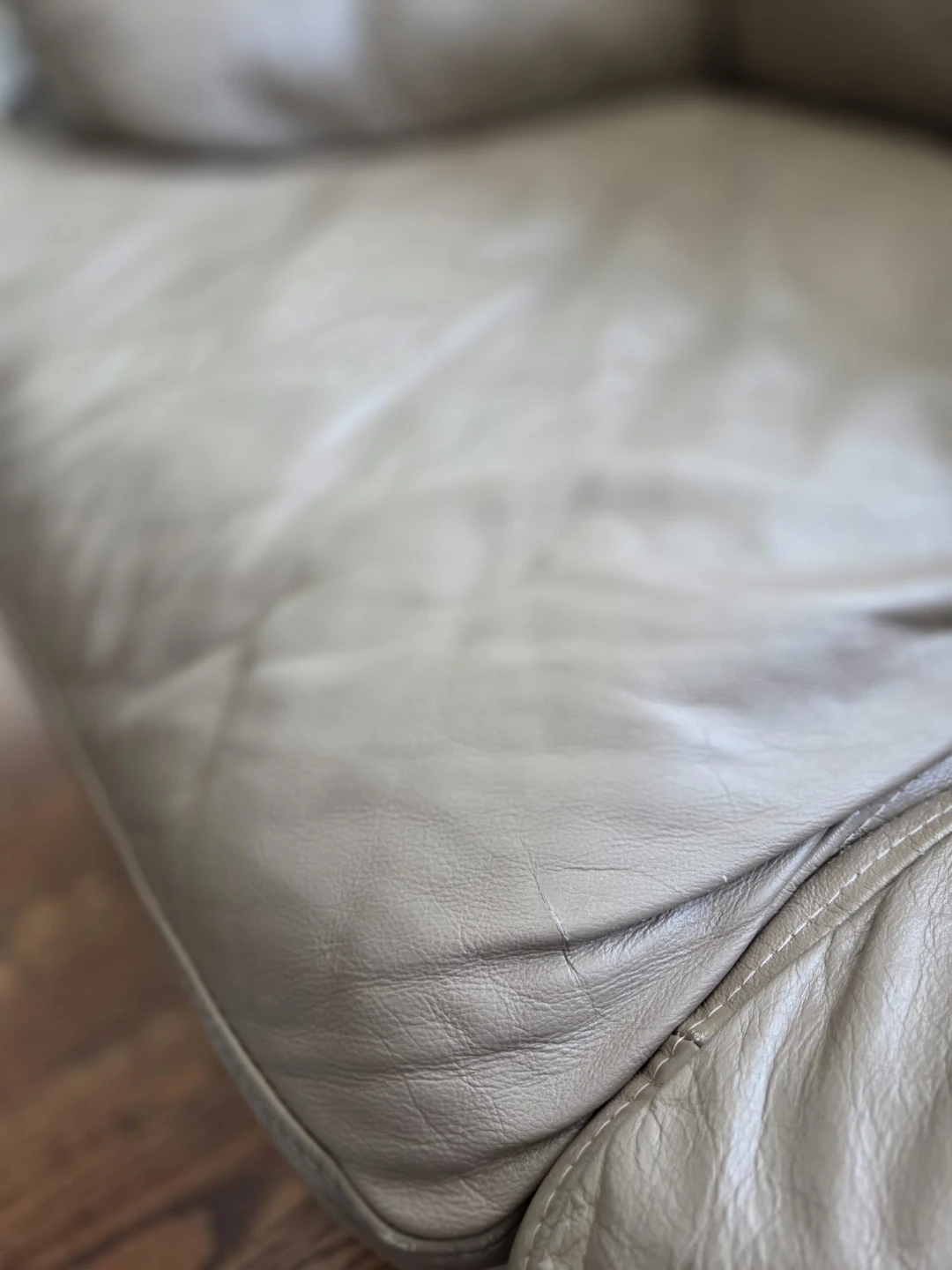 Light Brown Geuine Full Leather Couch - photo 4
