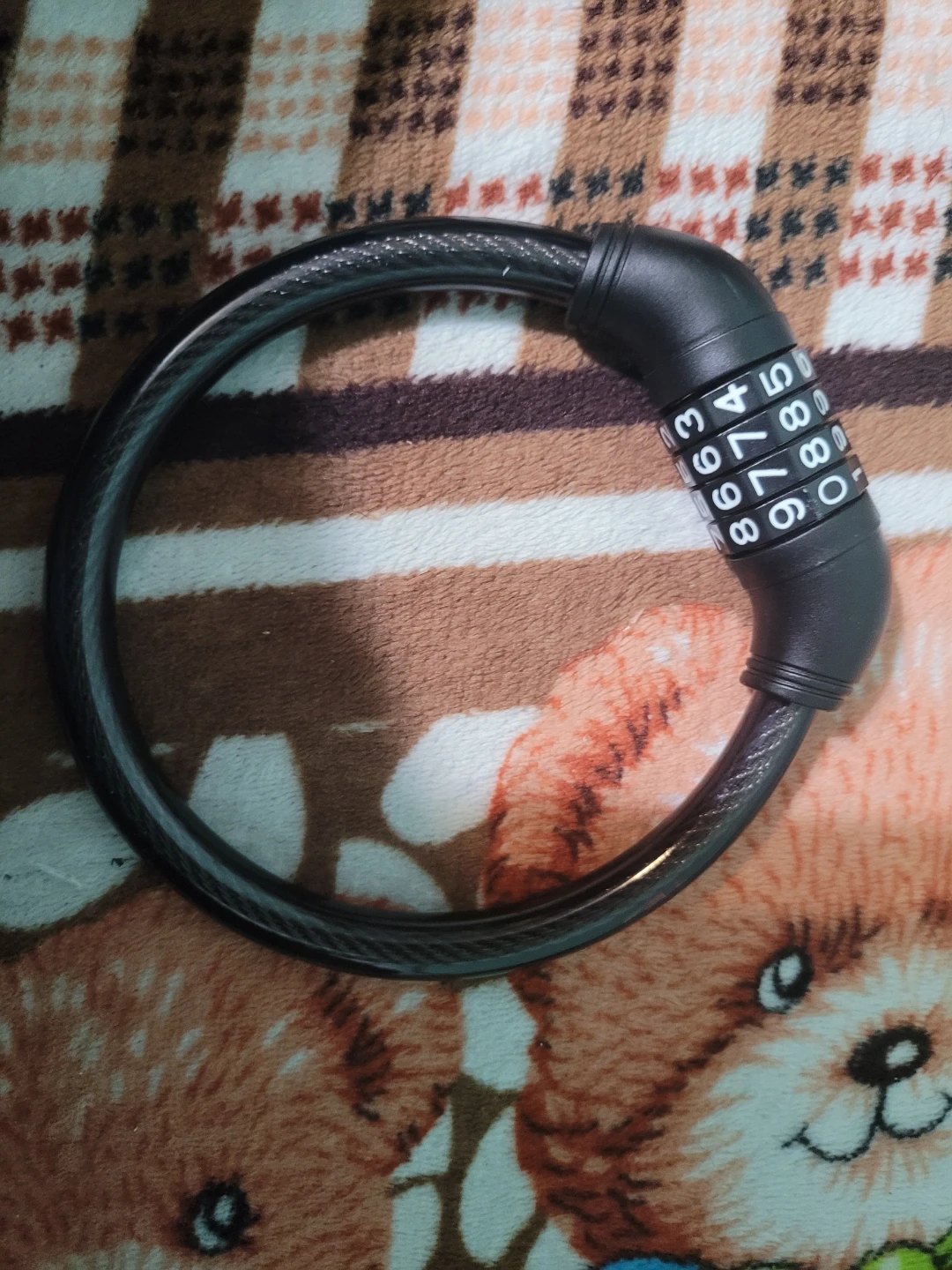Black 4-Digit Combination Cable Lock