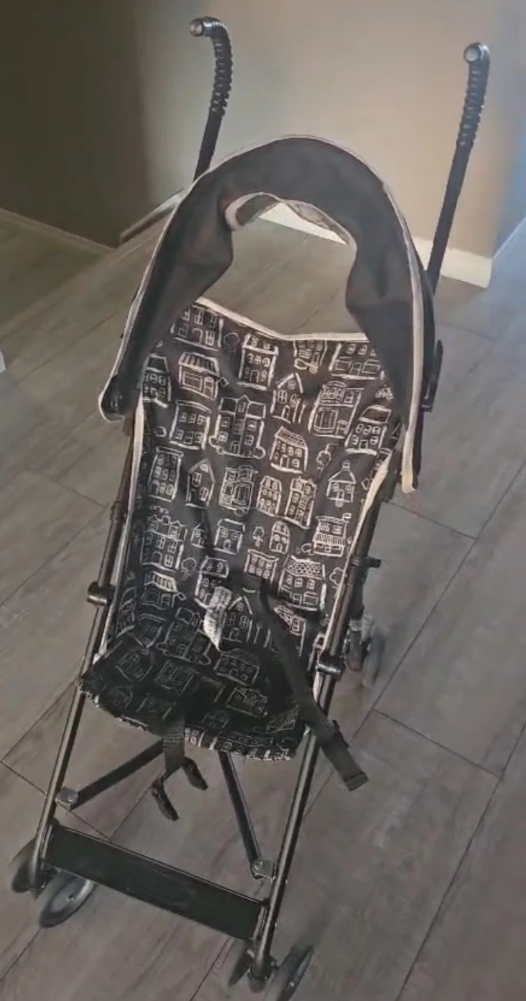 Black and White Patterned Baby Stroller - photo 2