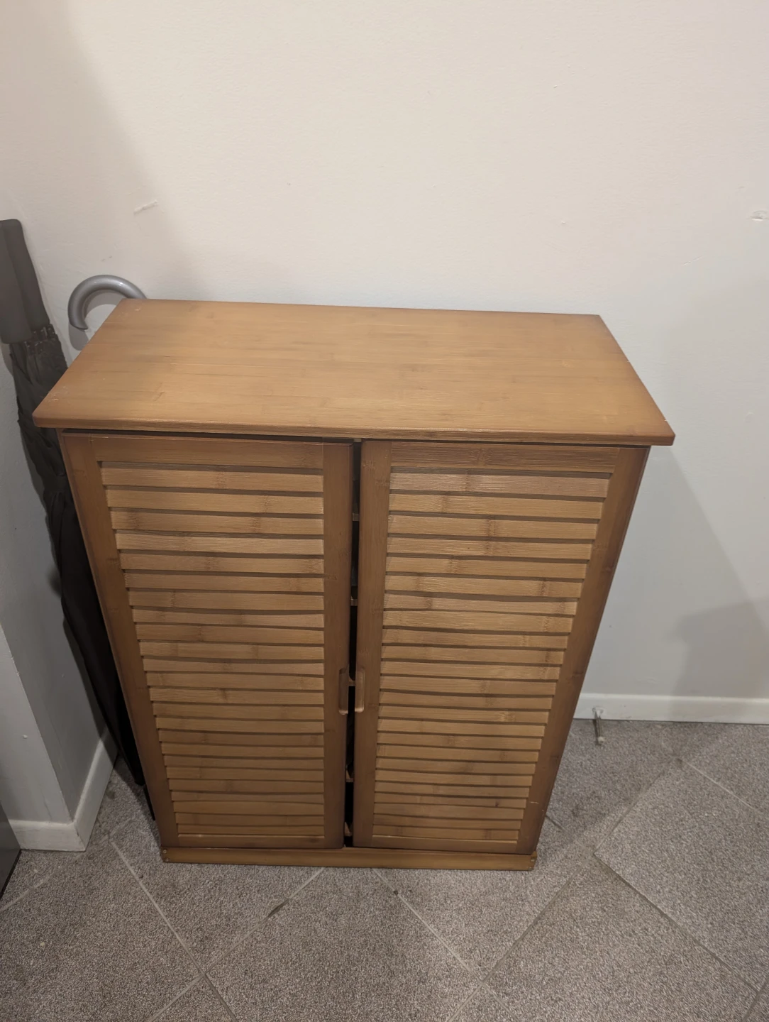 Wood Shoe Cabinet with Doors - photo 3