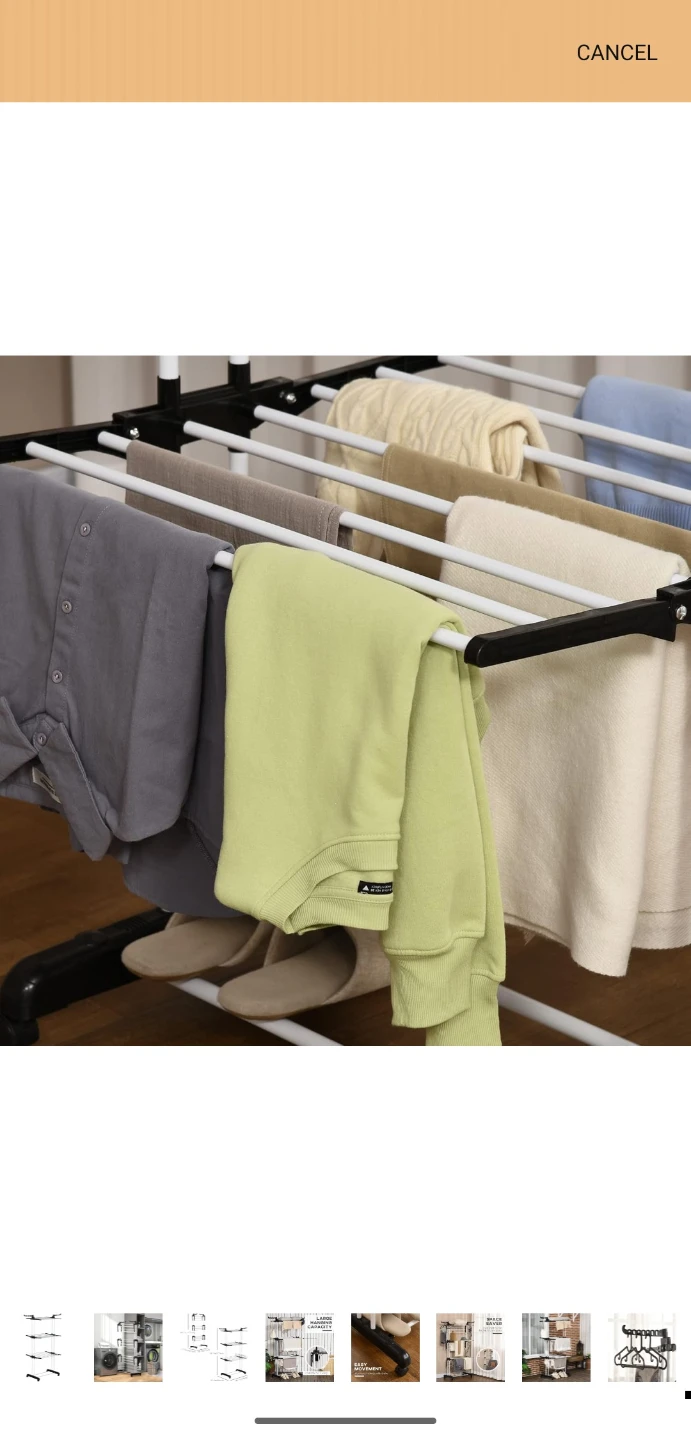 Multi-Tier Drying Rack with Wheels - photo 3