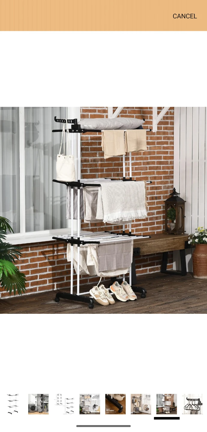 Multi-Tier Drying Rack with Wheels - photo 5