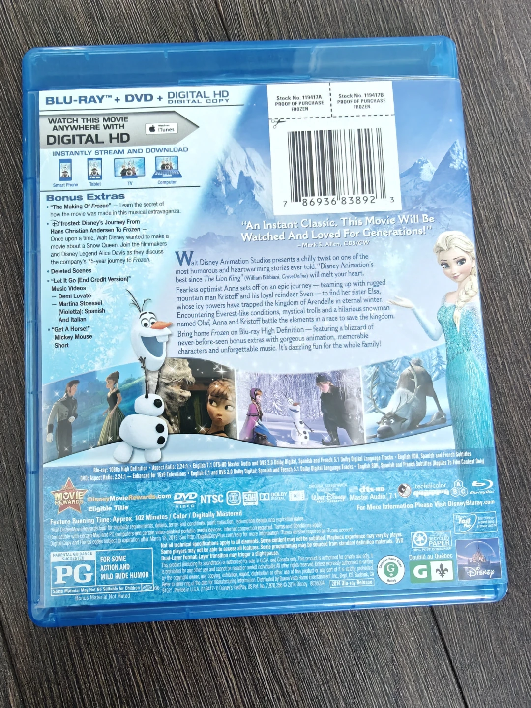 Disney's Frozen Collector's Edition Blu-ray + DVD - photo 3
