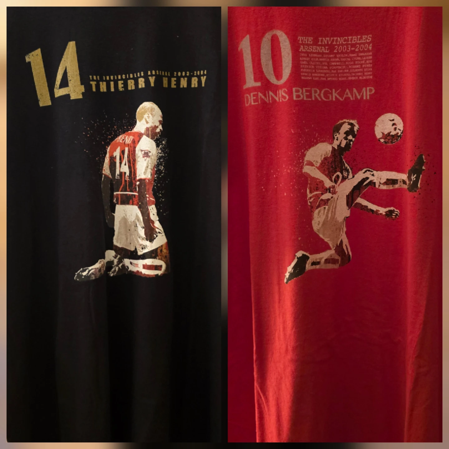 Arsenal FC Invincibles T-Shirts - Bergkamp & Henry