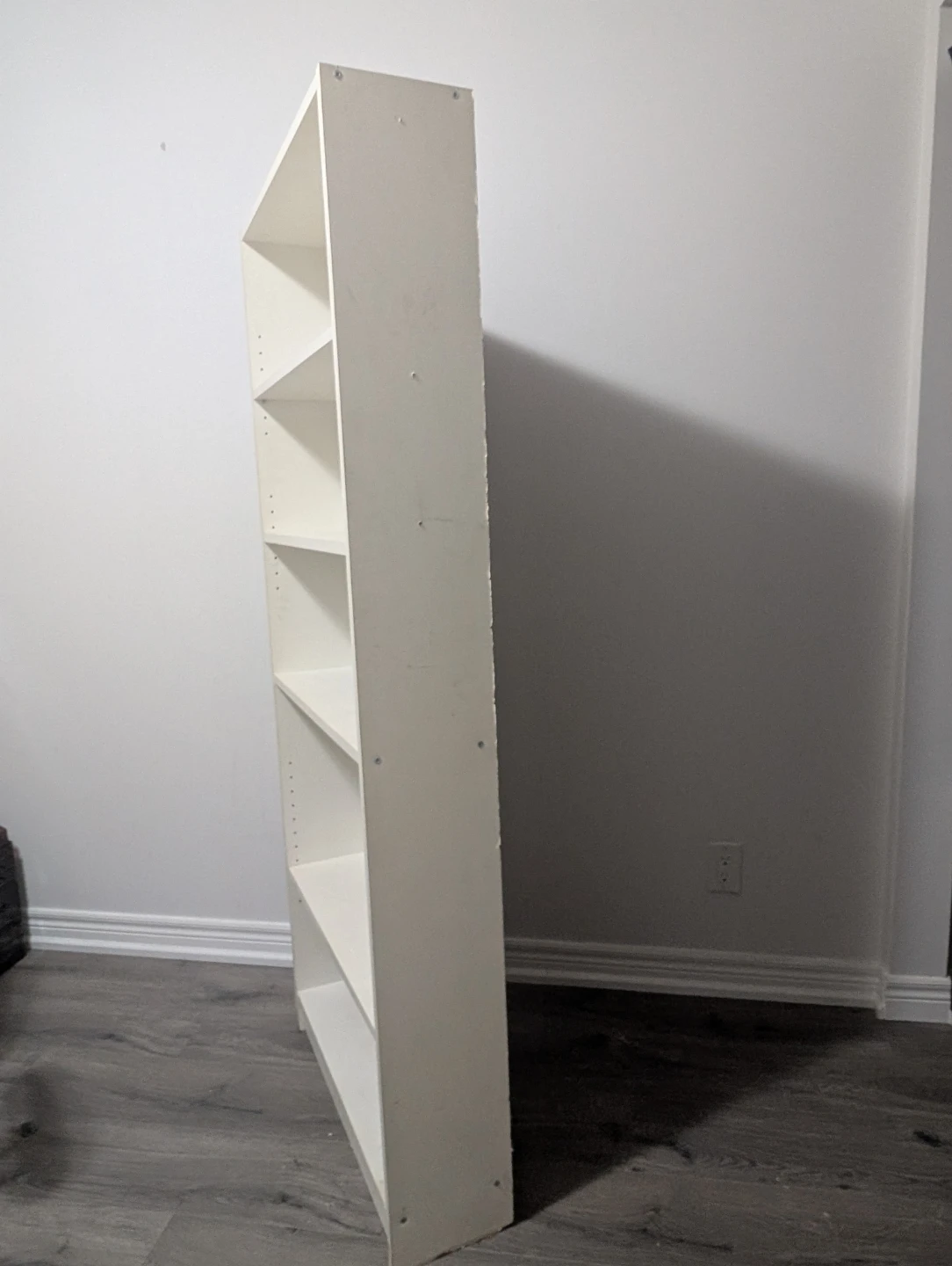 White 5-Shelf Bookcase - photo 4