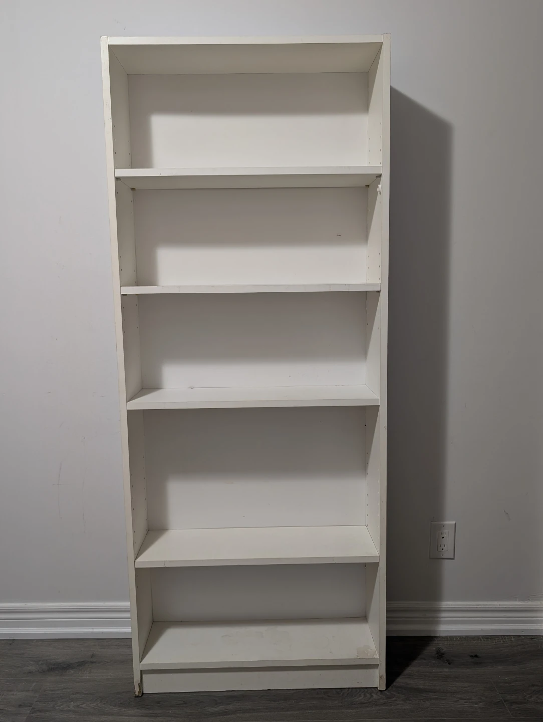 White 5-Shelf Bookcase - photo 5