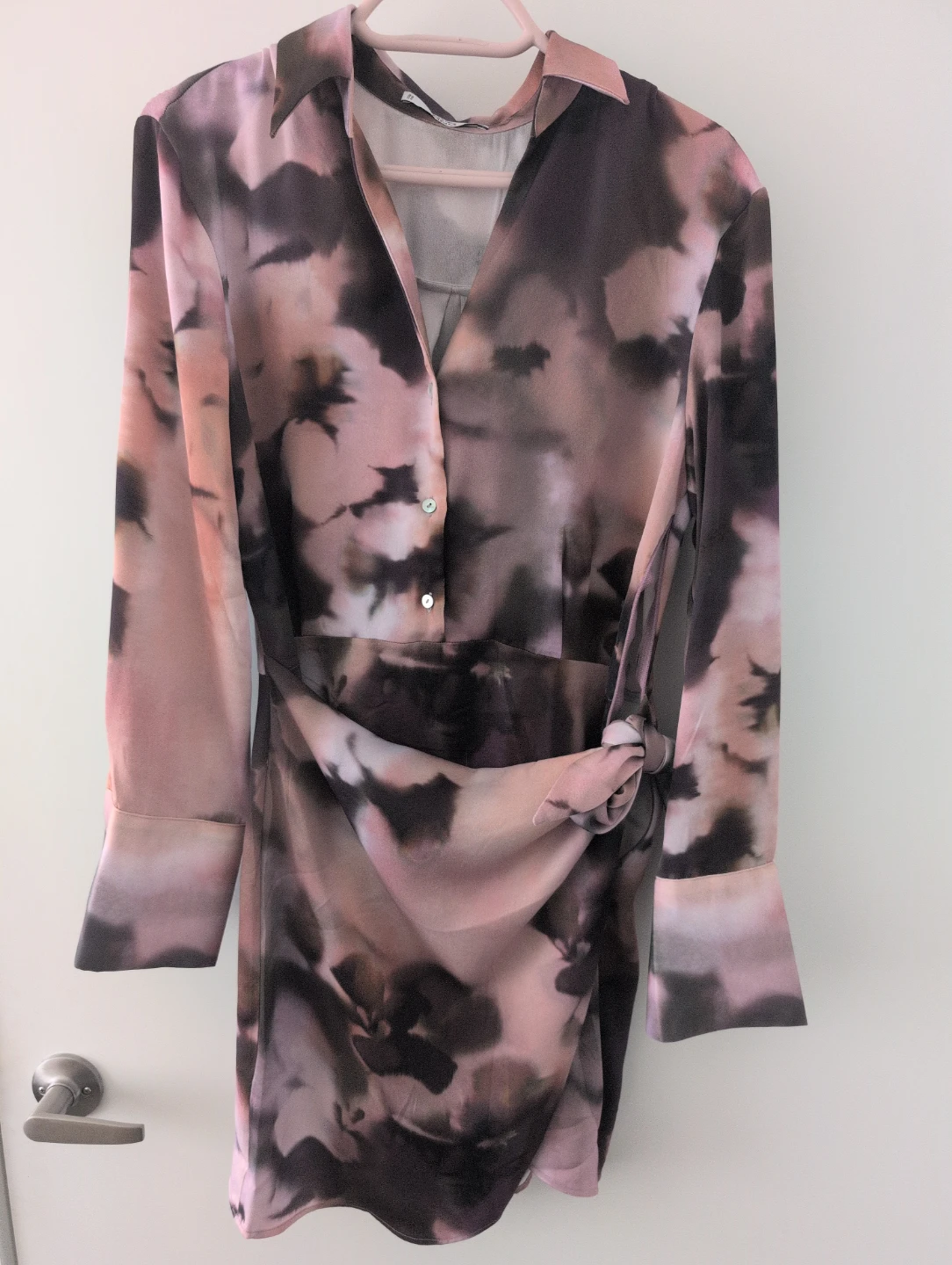 Mango faux-wrap printed dress