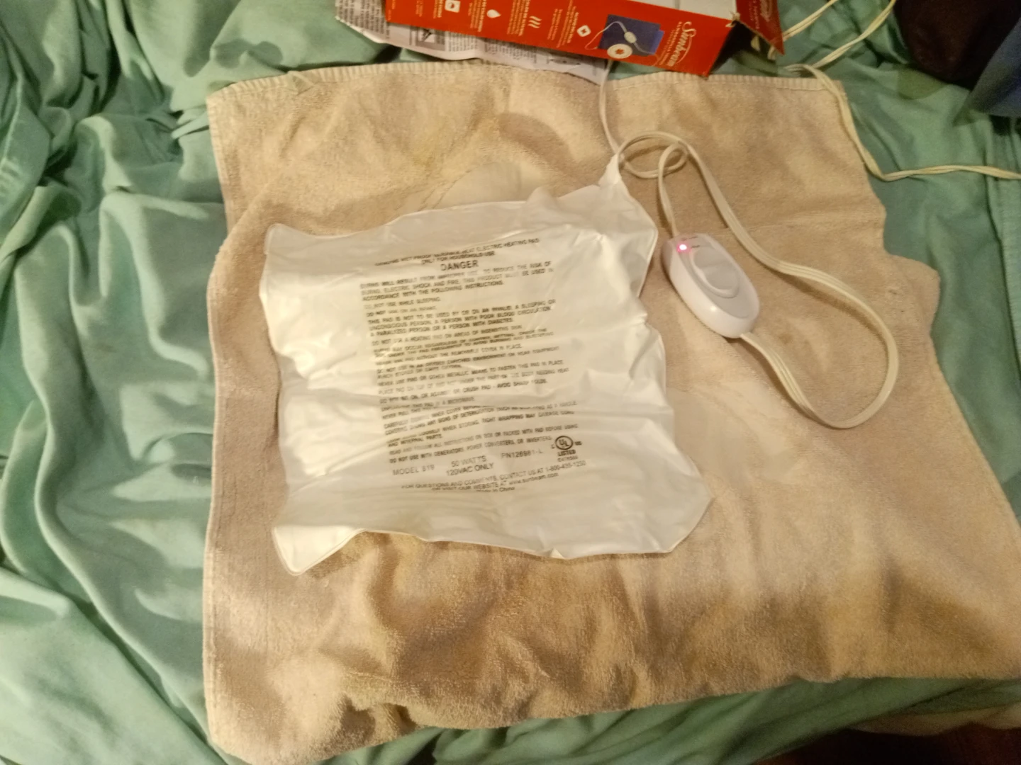 Sunbeam Heating Pad Standard Size - photo 2