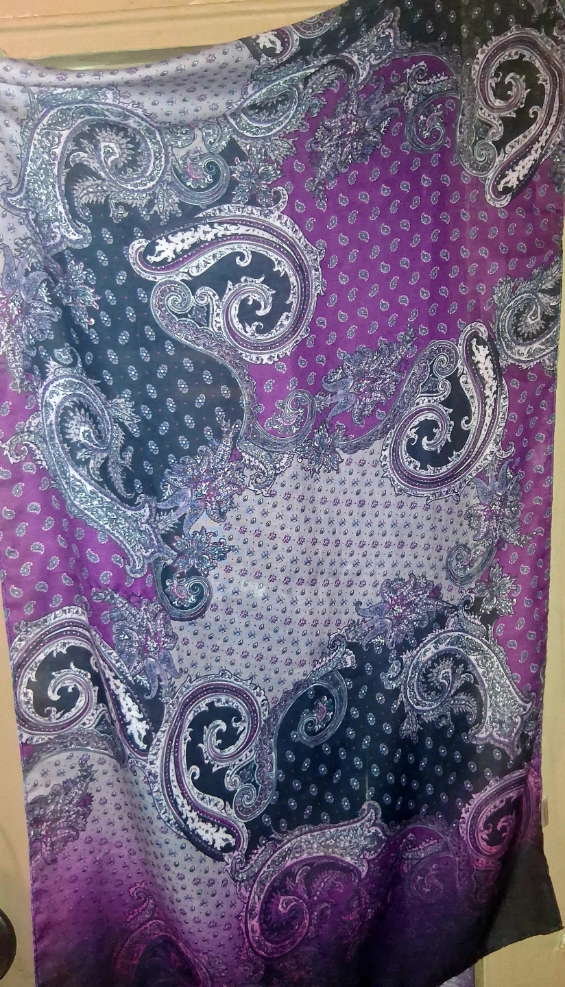 Purple Paisley Scarf+ Red scarf