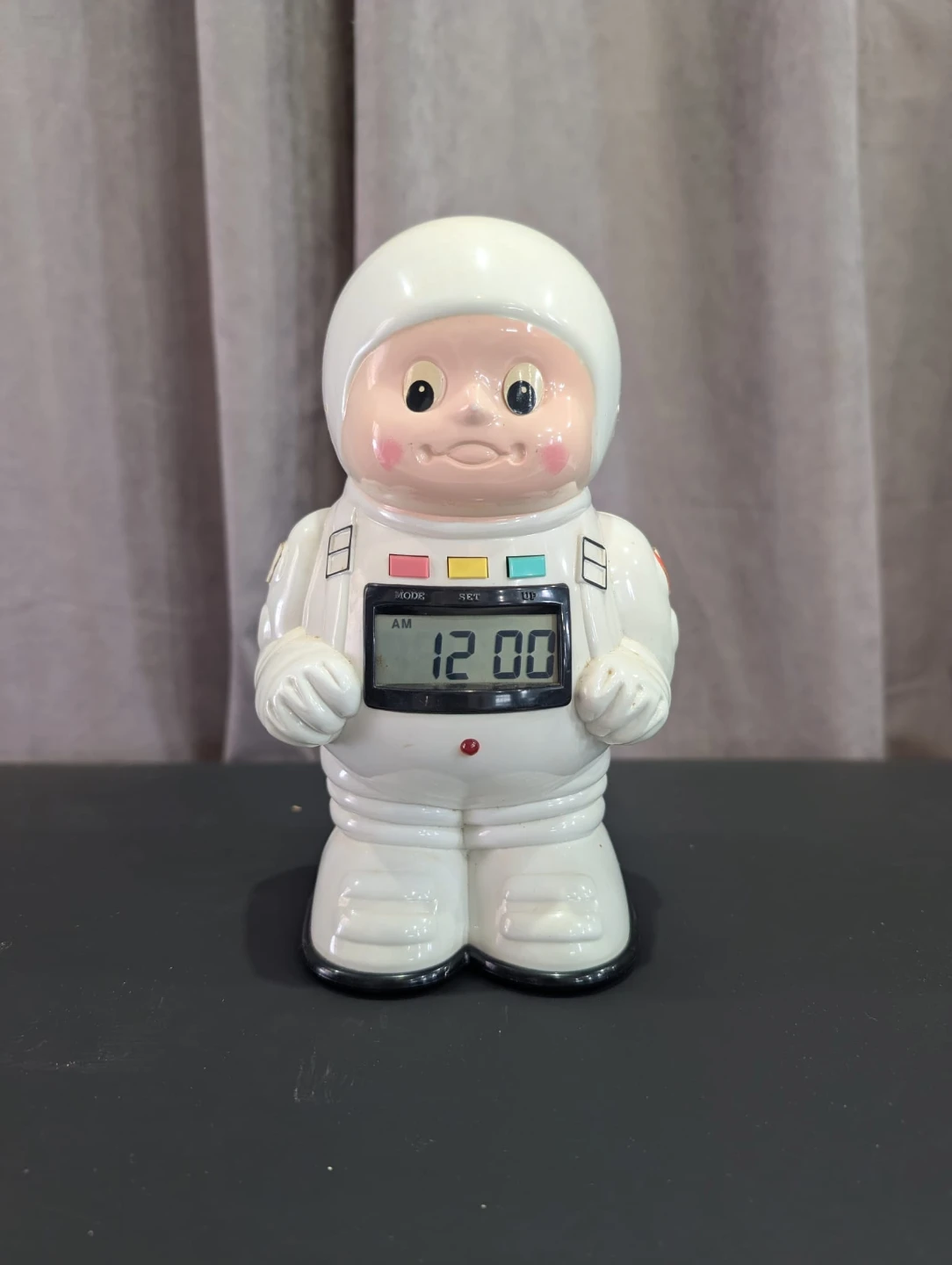 NASA astronaut digital electronic vintage clock and coin bank