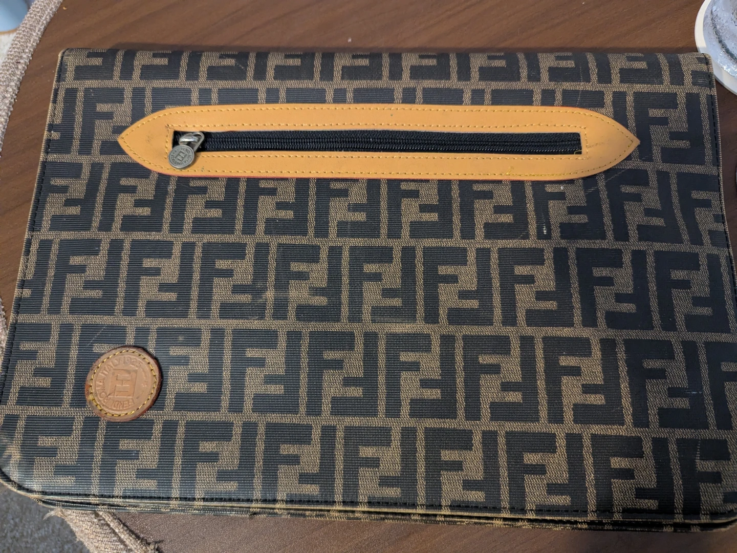 Fendi Zucca Monogram Clutch Pouch